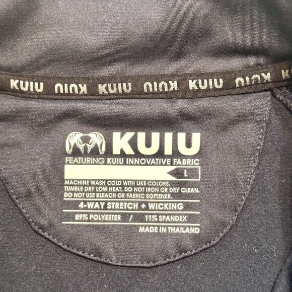 Kuiu 4-Way Stretch Wicking 1/4 Zip Pullover Jacket Mens Size Large Blue Hunting - Picture 4 of 8